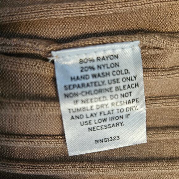 NWT Halogen Mock Neck Ribbed Long Sleeve Sweater Dress XL in Camel - Picture 11 of 13